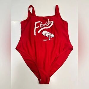 Creative Apparel Florida One-Piece Swimsuit Red Size L
